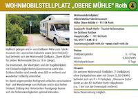Wohnmobilstellplatz Obere Mühle, Roth